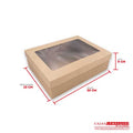 Caja ecológica tapa y base con ventana 30x23x9 cm café Cajas y Empaques de Colombia