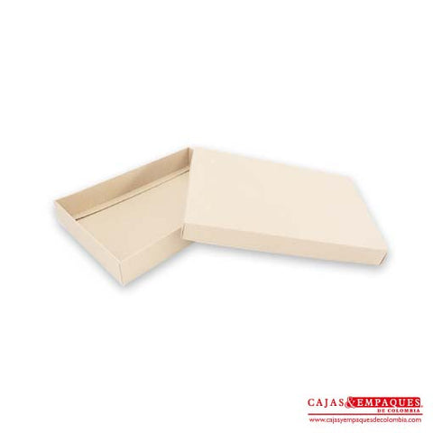 Caja ecológica tapa y base 35x25x5 cm crema Cajas y Empaques de Colombia