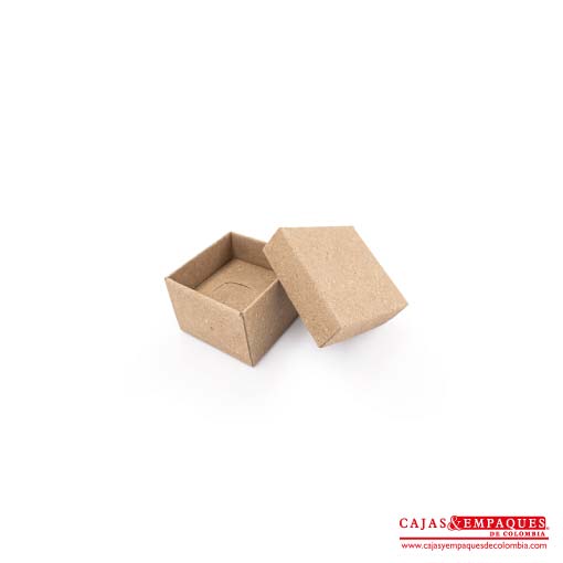 Caja ecológica tapa y base 5x5x3 cm café Cajas y Empaques de Colombia