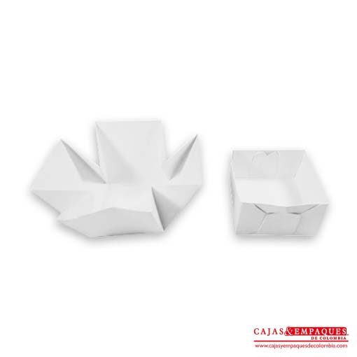 Caja ecológica tapa y base 5x5x5 cm blanco Cajas y Empaques de Colombia