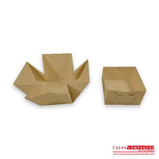 Caja ecológica tapa y base 5x5x5 cm café Cajas y Empaques de Colombia