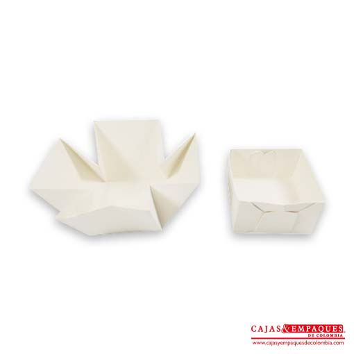 Caja ecológica tapa y base 5x5x5 cm crema Cajas y Empaques de Colombia