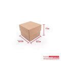 Caja ecológica reloj tapa y base 8.5x8.5x7 café Cajas y Empaques de Colombia