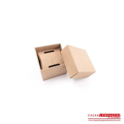 Caja ecológica reloj tapa y base 8.5x8.5x7 café Cajas y Empaques de Colombia