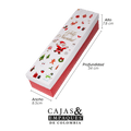 Christmas eco-friendly two-piece rigid box 34x8.5x7.8 cm white