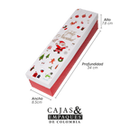 Christmas eco-friendly two-piece rigid box 34x8.5x7.8 cm white