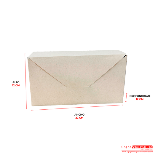 Caja ecológica plegadiza sobre 22x12x12 cm crema Cajas y Empaques de Colombia