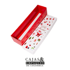 Christmas eco-friendly two-piece rigid box 34x8.5x7.8 cm white
